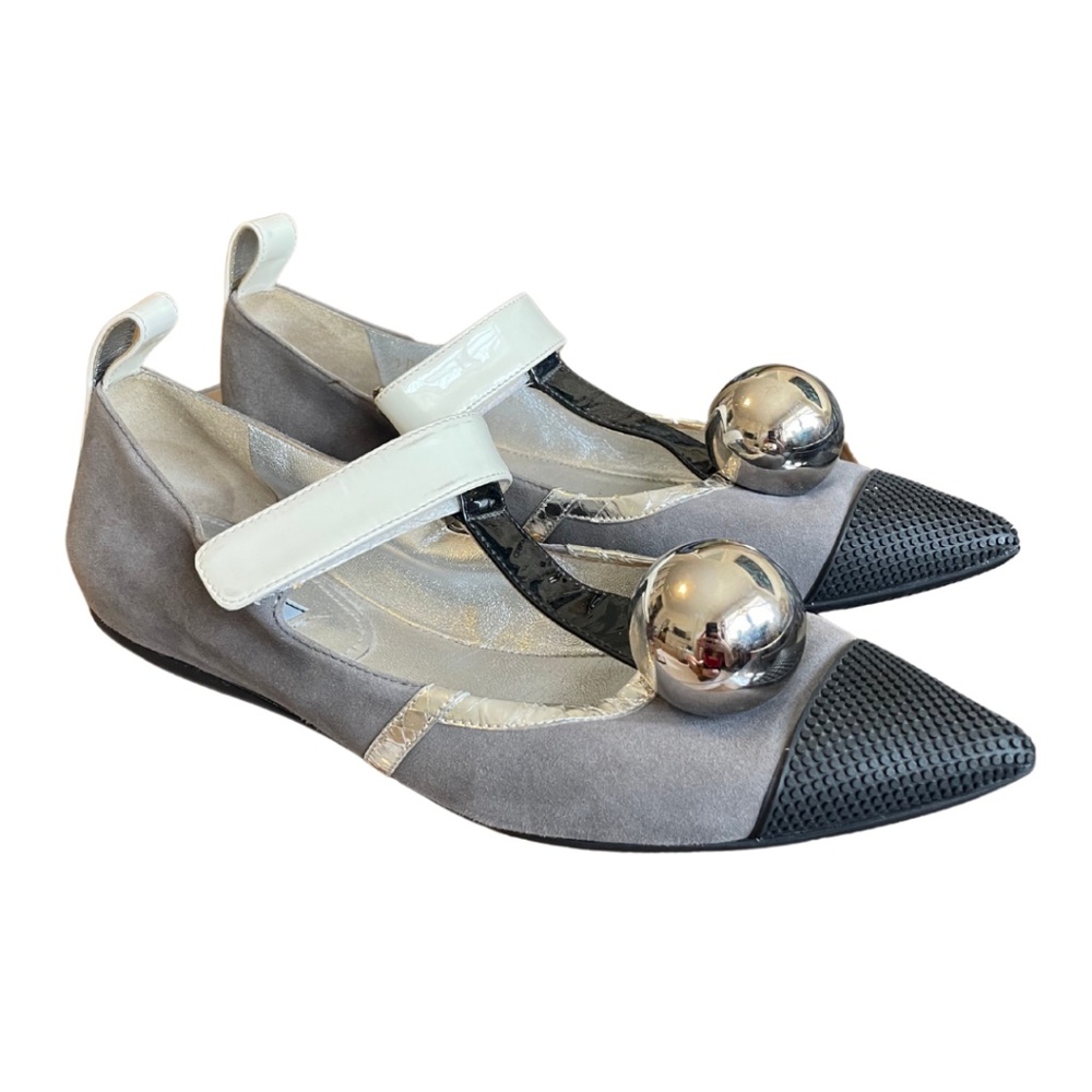 Prada pointed athletic ballet flats